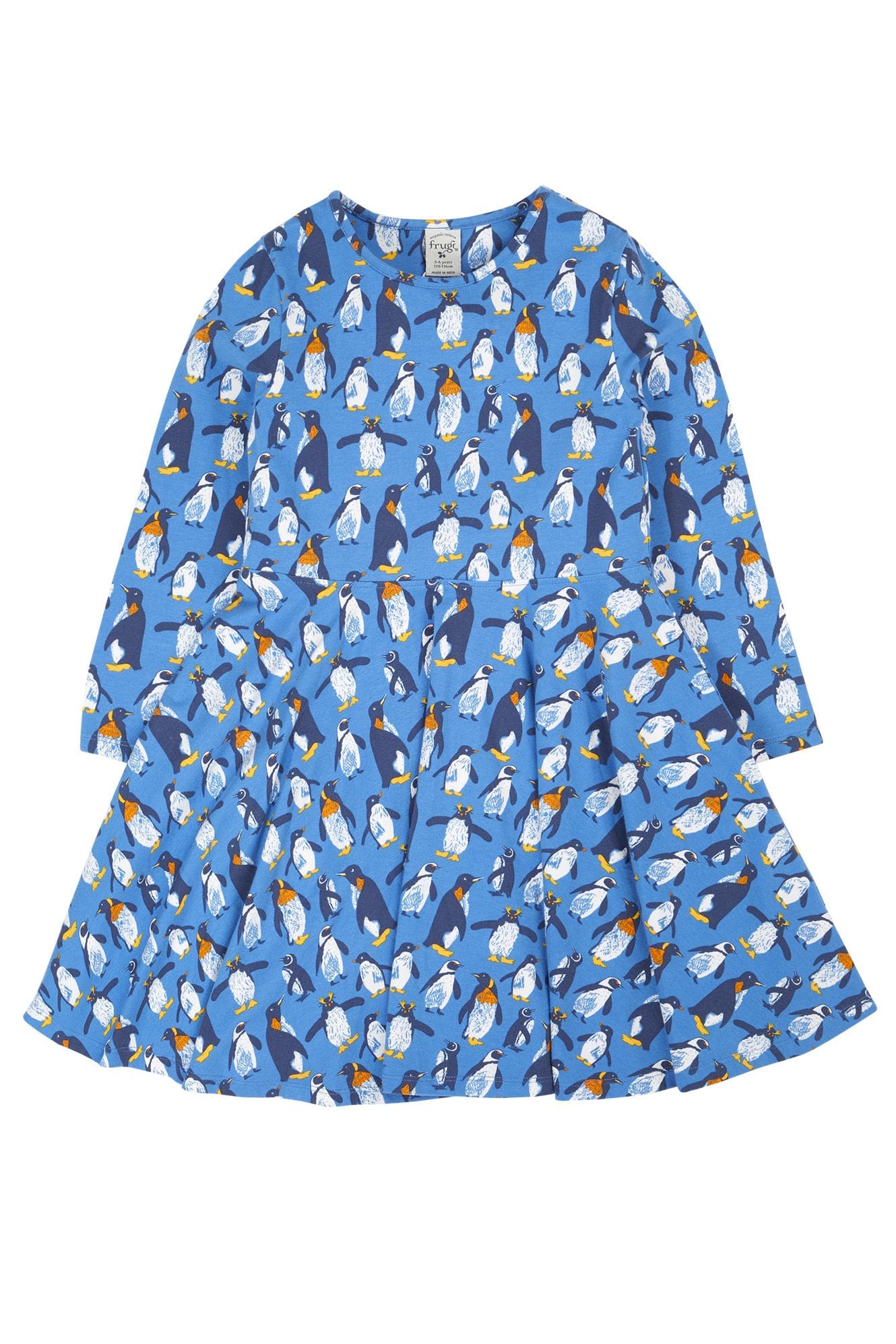 Frugi, Sofia Skater Dress, Penguin Waddle