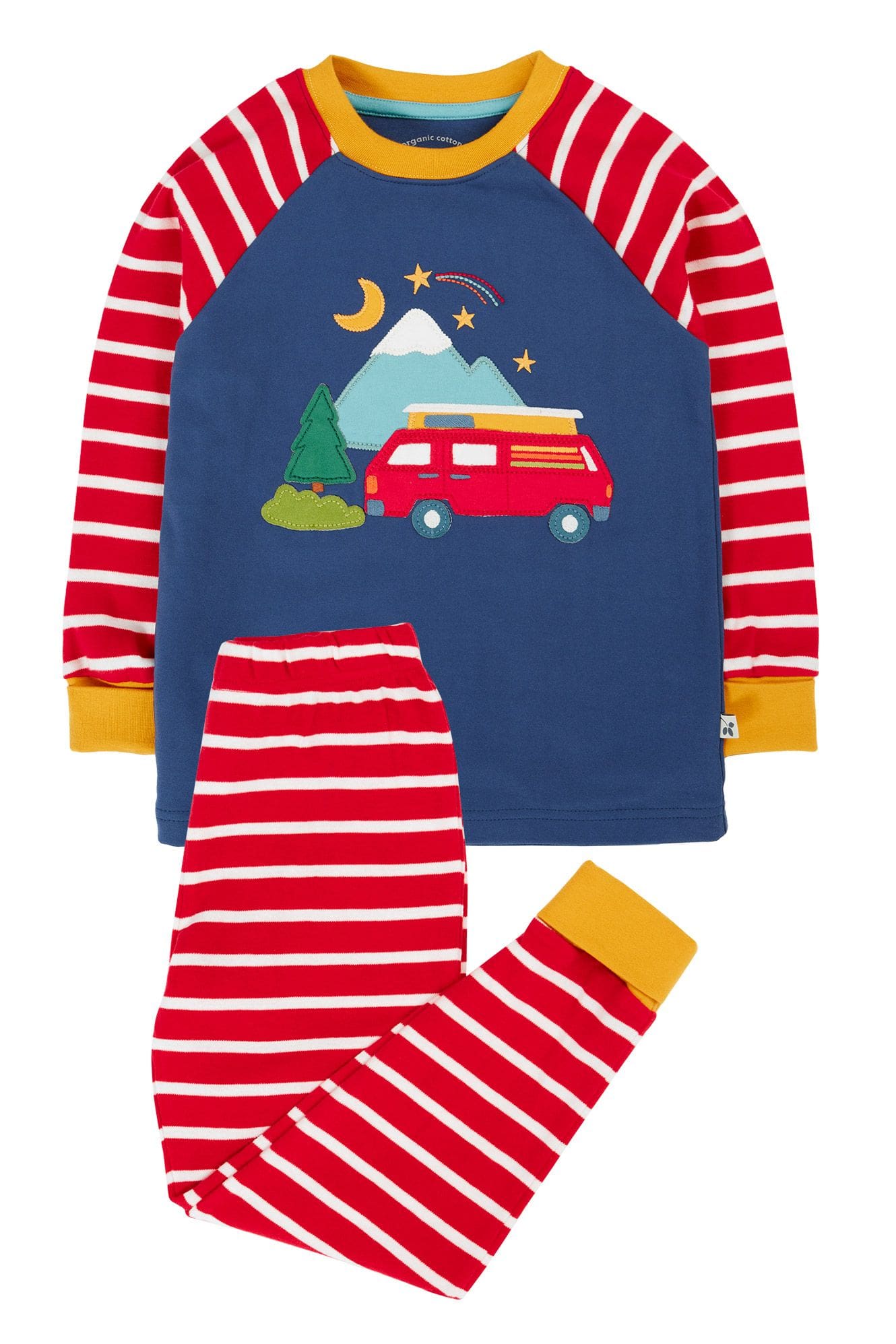 Frugi, Jamie Jim Jams, Berry Red Breton / Campervan